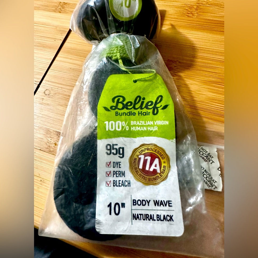 Belief 100% human hair 10 inches  body wave